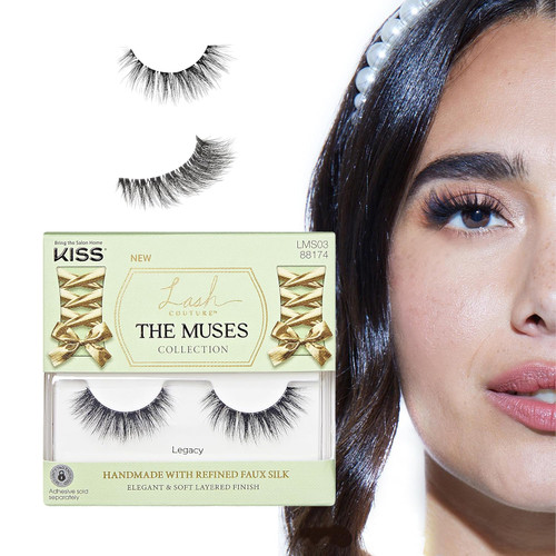 Kiss The Muses, False Eyelashes, 'Legacy', 12mm, Includes 1 Pair, Easy to Apply, Reusable Lash Clusters