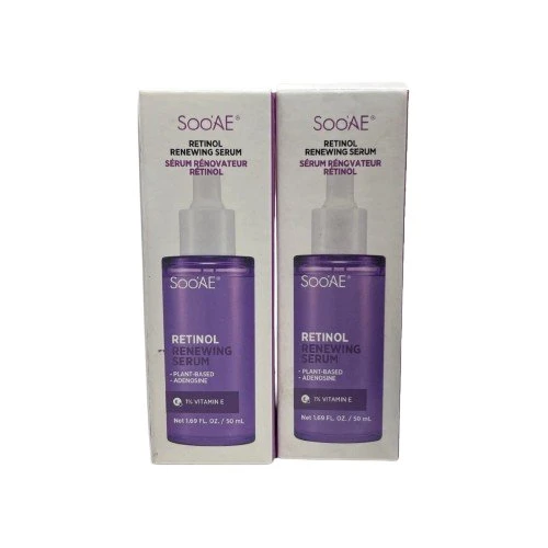 Soo'AE Retinol Renewing Serum with 1% Vitamin E & Adenosine 1.69 oz (Pack of 2)