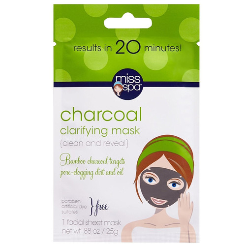 Miss Spa Charcoal Clarifying Mask, 0.88 oz.