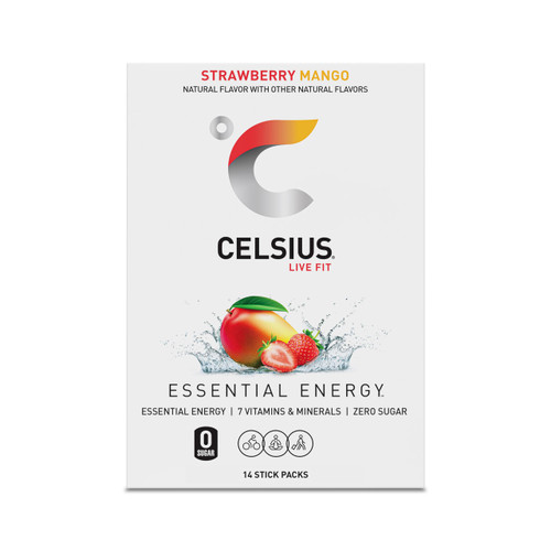 CELSIUS On The Go Strawberry Mango, Sugar Free Energy Drink Mix (14 ...