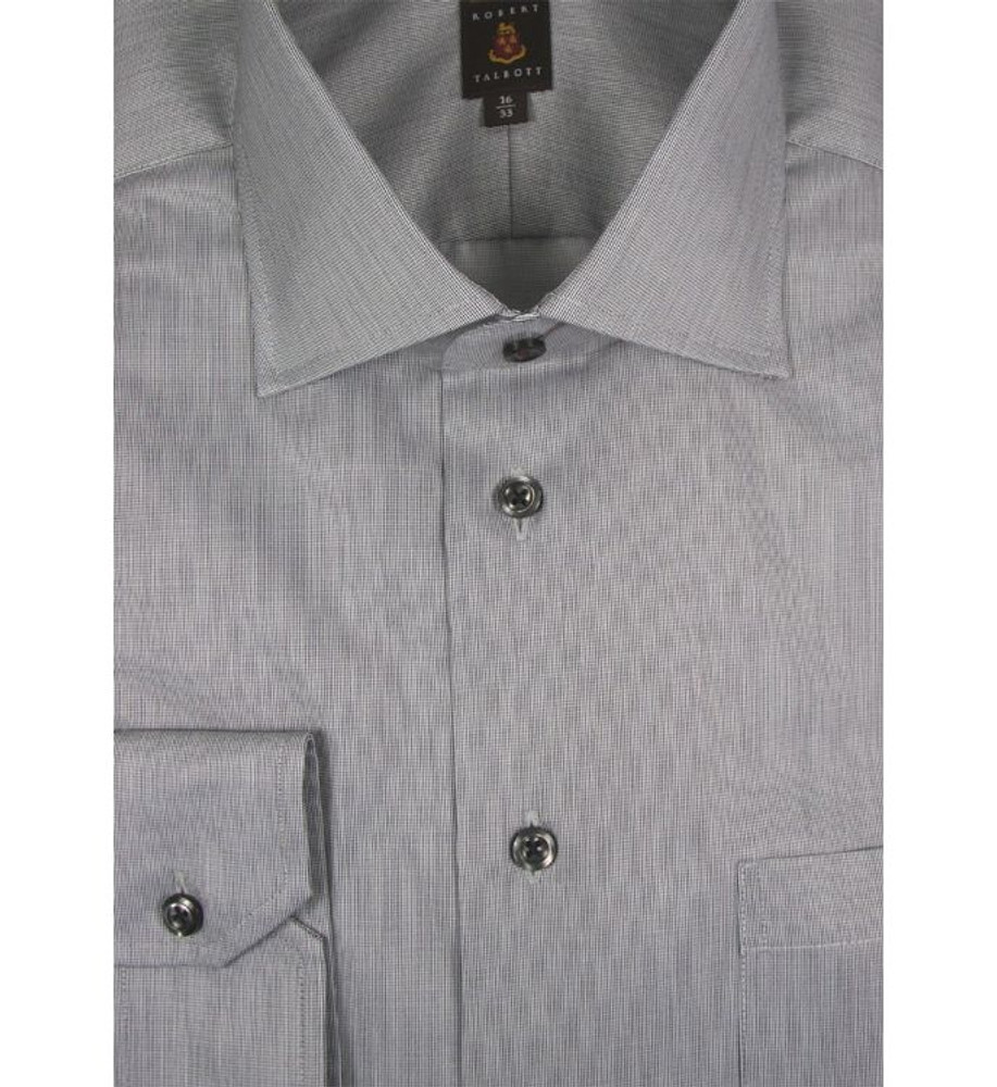 Black and White Tick Weave 'Made in Monterey' Dress Shirt (Size 17