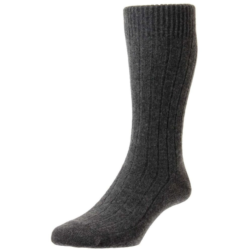 Waddington Cashmere 5x1 Rib Sock in Choice of Colors (Mid-Calf) by