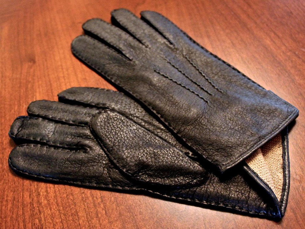 Peccary Leather Gloves with 100% Royal 