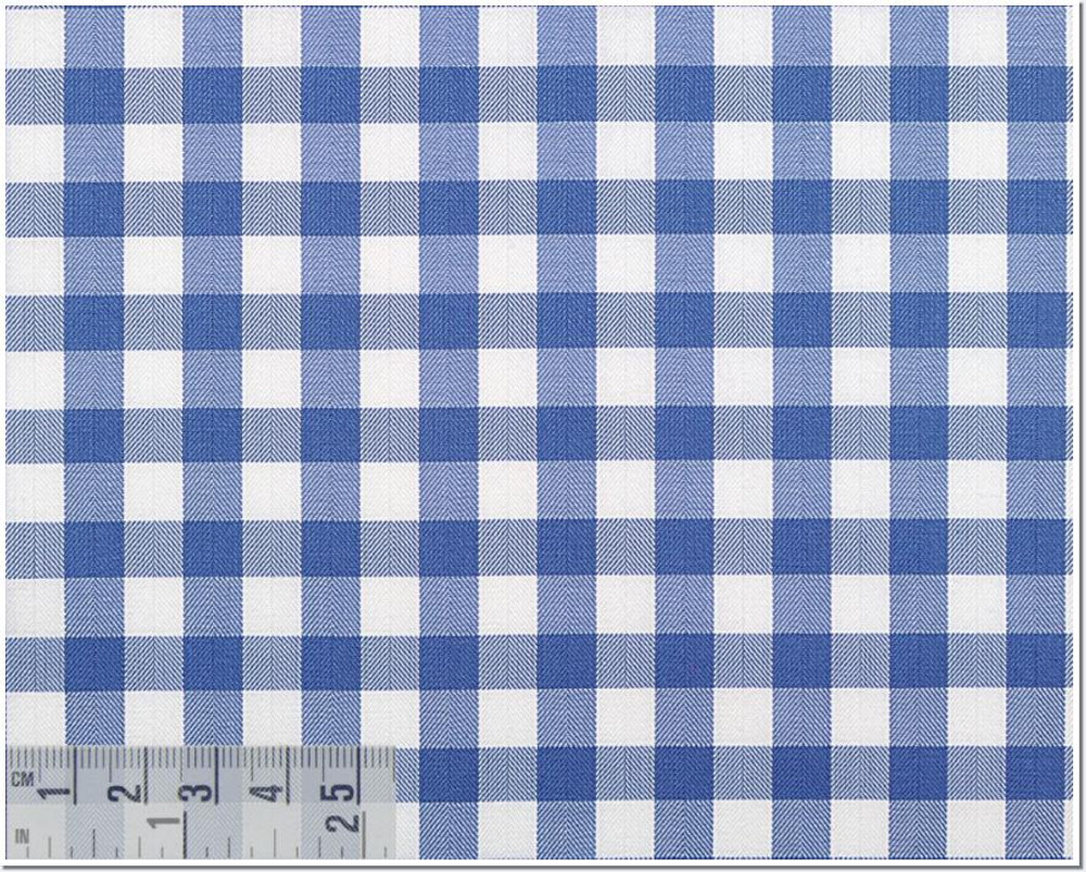 Twill Check 100's 2-Ply Custom Dress Shirt in Sky Blue (1894) by