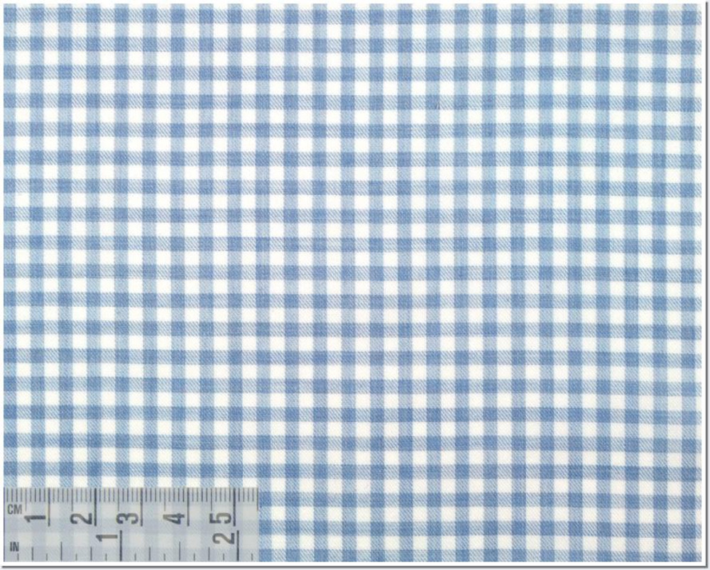 Twill Melange Check Custom Dress Shirt in Light Blue (1962) by