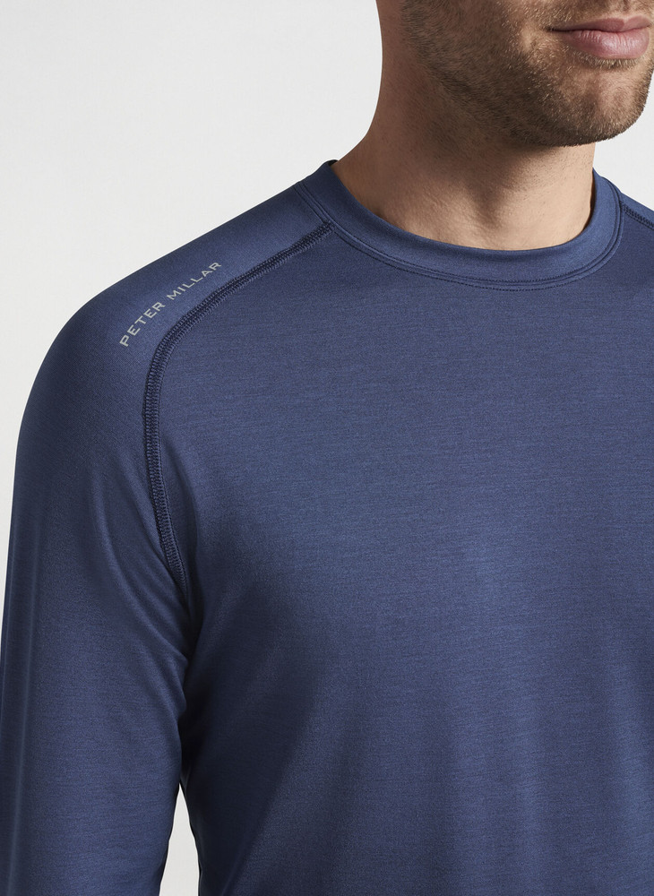 Apollo Performance Long-Sleeve T-Shirt in Navy by Peter Millar