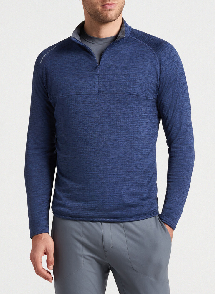 Maven Performance Quarter-Zip in Navy by Peter Millar - Hansen's