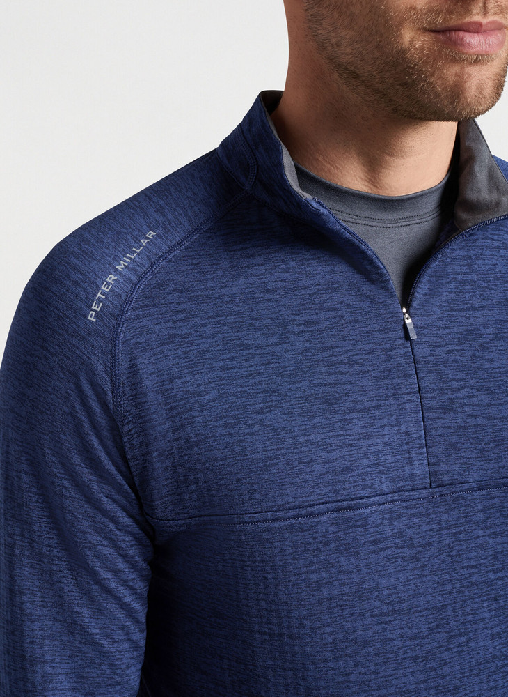 Maven Performance Quarter-Zip in Navy by Peter Millar - Hansen's