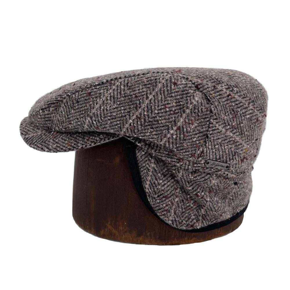 Hansen's Exclusive Ivy Contemporary Cap with Ear Flaps in Light Brown ...
