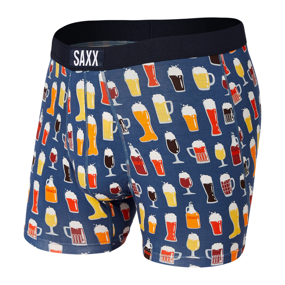 Vibe Super Soft Jersey Boxer Brief in Dark Denim Pitcher Perfect by SAXX  Underwear Co. - Hansen's Clothing