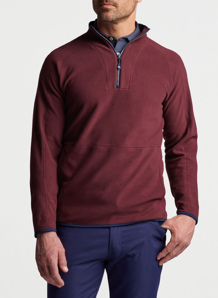 Thermal Flow Microfleece Half-Zip in Bordeaux by Peter Millar