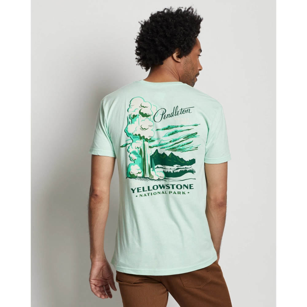 Yellowstone Vintage Style Destination Poster Mens Natural Graphic Tee - 3xl  : Target