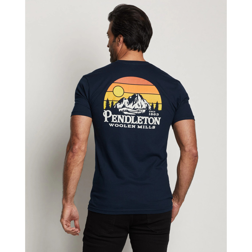 Mountain View Logo Graphic Tee in Navy by Pendleton