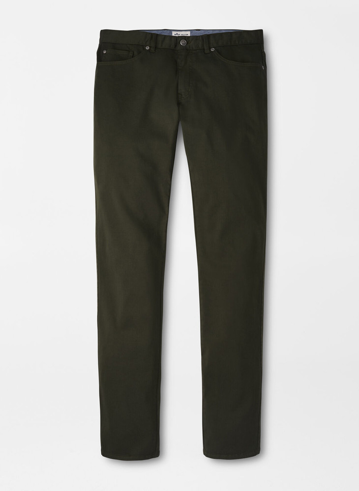 Dark Olive Classic Regular Fit Solid Trousers (COKNIT) | Celio