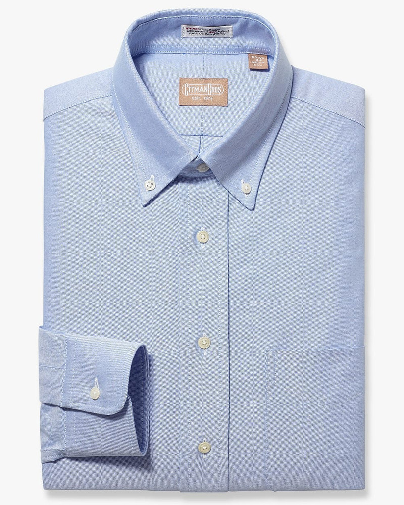 Classic Cambridge Oxford Dress Shirt with Button Down Collar in Blue by  Gitman Brothers - Hansen's Clothing