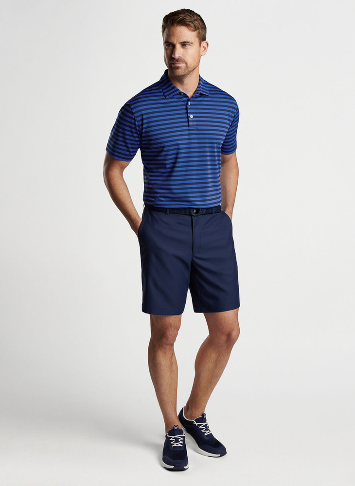 Baldwin Performance Mesh Polo in Navy and Sapphire by Peter Millar