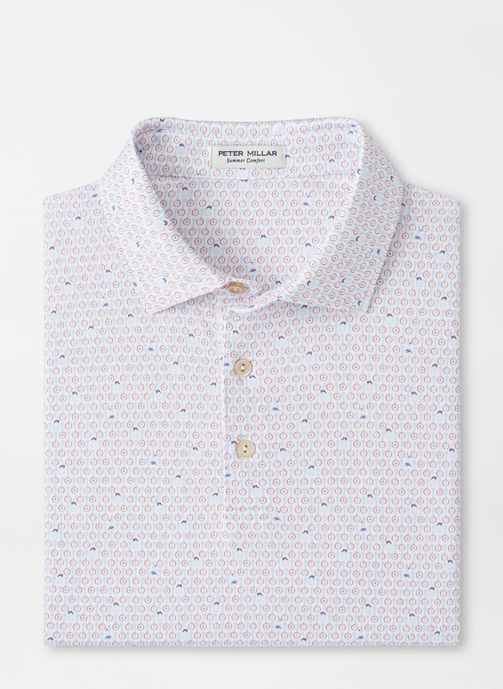 Still Song Performance Jersey Polo in White by Peter Millar - Hansen's ...