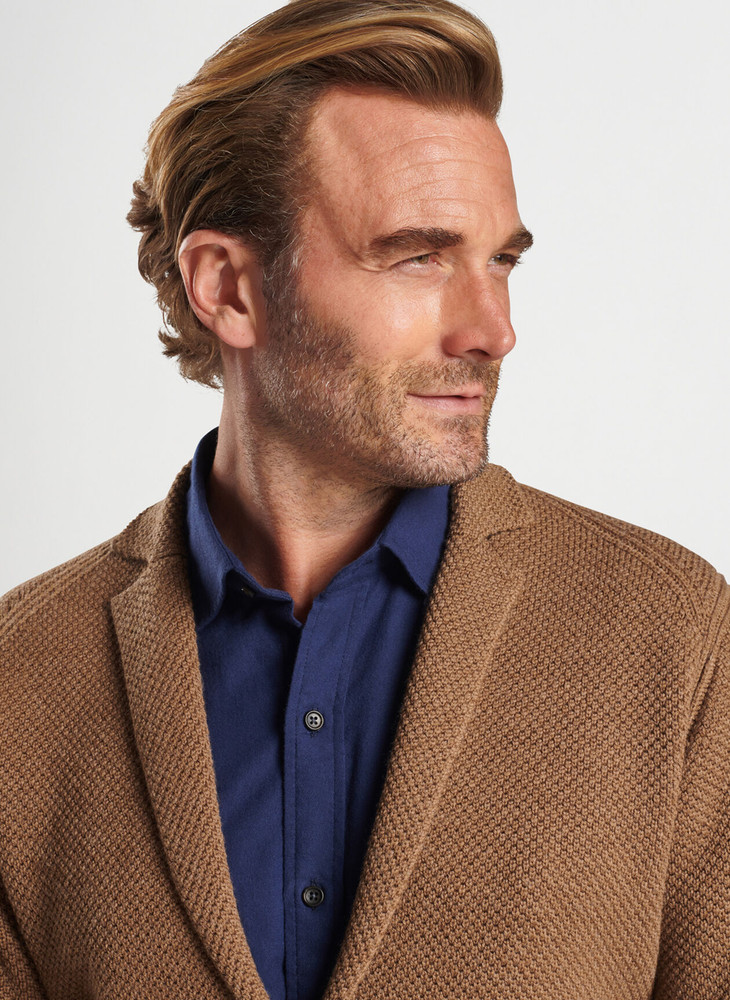 Anderson Three-Button Blazer in Turbinado by Peter Millar - Hansen's ...