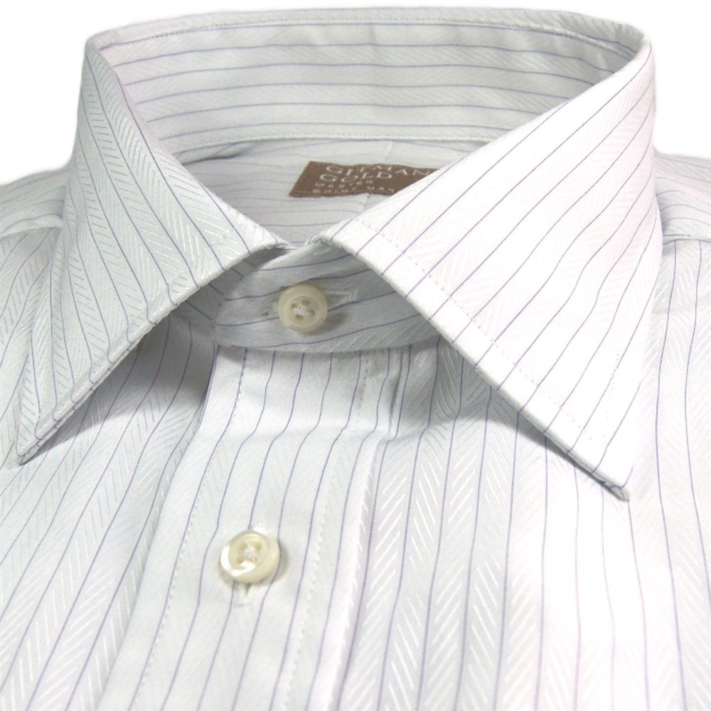 white pinstripe dress shirt