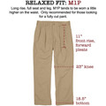 Lightweight Cotton Poplins - Model M1P Relaxed Fit Forward Pleat in Khaki by Bills Khakis