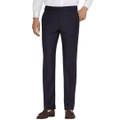 'Devon' Flat Front Lower Rise Super 120's Wool Serge Pant in Navy by Zanella