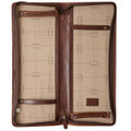 Evans Tie Case in Titan Milled Brown by Moore & Giles