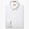 80's 2-Ply Pinpoint Dress Shirt with Button Down Collar in White by Gitman Brothers