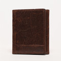 Tri-Fold Leather Wallet in Brompton Brown by Moore & Giles