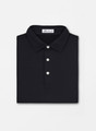 Solid Performance Jersey Polo with Sean Self Collar in Black by Peter Millar