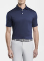 Solid Performance Jersey Polo with Sean Self Collar in Navy by Peter Millar