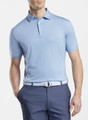 Solid Performance Jersey Polo with Sean Self Collar in Cottage Blue by Peter Millar