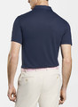 Solid Stretch Mesh Performance Polo with Sean Self Collar in Navy by Peter Millar