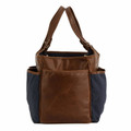 Belle Picnic Tote in Ventile Navy & Baldwin Oak by Moore & Giles