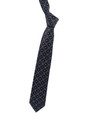 Black and Grey Medallion Woven Silk Tie by Robert Jensen