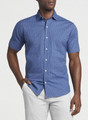 Waves And Fins Cotton-Stretch Sport Shirt in Ocean Blue by Peter Millar