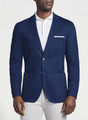 Towns Mini Check Soft Jacket in Navy by Peter Millar
