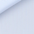 Sky Blue Bankers Stripe 120s 2-Ply Portland Poplin Custom Dress Shirt by Hansen 1902