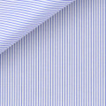 Light Blue Bankers Stripe 120s 2-Ply Portland Poplin Custom Dress Shirt by Hansen 1902