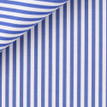 Blue Bengal Stripe 100s 2-Ply Downing Poplin Custom Dress Shirt by Hansen 1902
