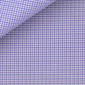 Purple and Navy Check 60s Single Ply Zephir 1818 Custom Dress Shirt by Hansen 1902
