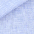 Blue and White Plain Weave 31s Single Ply Golden Linen Custom Dress Shirt by Hansen 1902