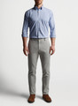 Pilot Twill Flat Front Trouser in Mountain Grey by Peter Millar