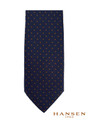 Luxury Navy with Brown Dots Woven Silk Tie by Hansen 1902