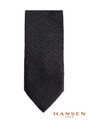 Luxury Charcoal with Black Dots Woven Silk Tie by Hansen 1902