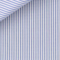 Blue and Navy Narrow Stripe 120s 2-Ply Portland Poplin Custom Dress Shirt by Hansen 1902
