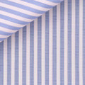 Blue and Pink Wide Stripe 120s 2-Ply Portland Poplin Custom Dress Shirt by Hansen 1902