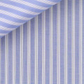 Blue Wide Stripe 120s 2-Ply Portland Poplin Custom Dress Shirt by Hansen 1902