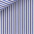 Navy and Blue Candy Stripe 100s 2-Ply Regent Custom Dress Shirt by Hansen 1902