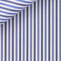 Navy and Blue Candy Stripe 100s 2-Ply Silver Poplin Custom Dress Shirt by Hansen 1902