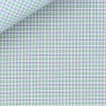 Green and Blue Price of Wales Check 100s 2-Ply Zephir 4489 Custom Dress Shirt by Hansen 1902